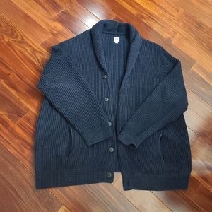 Men's GAP thick, heavy, ribbed navy cardigan